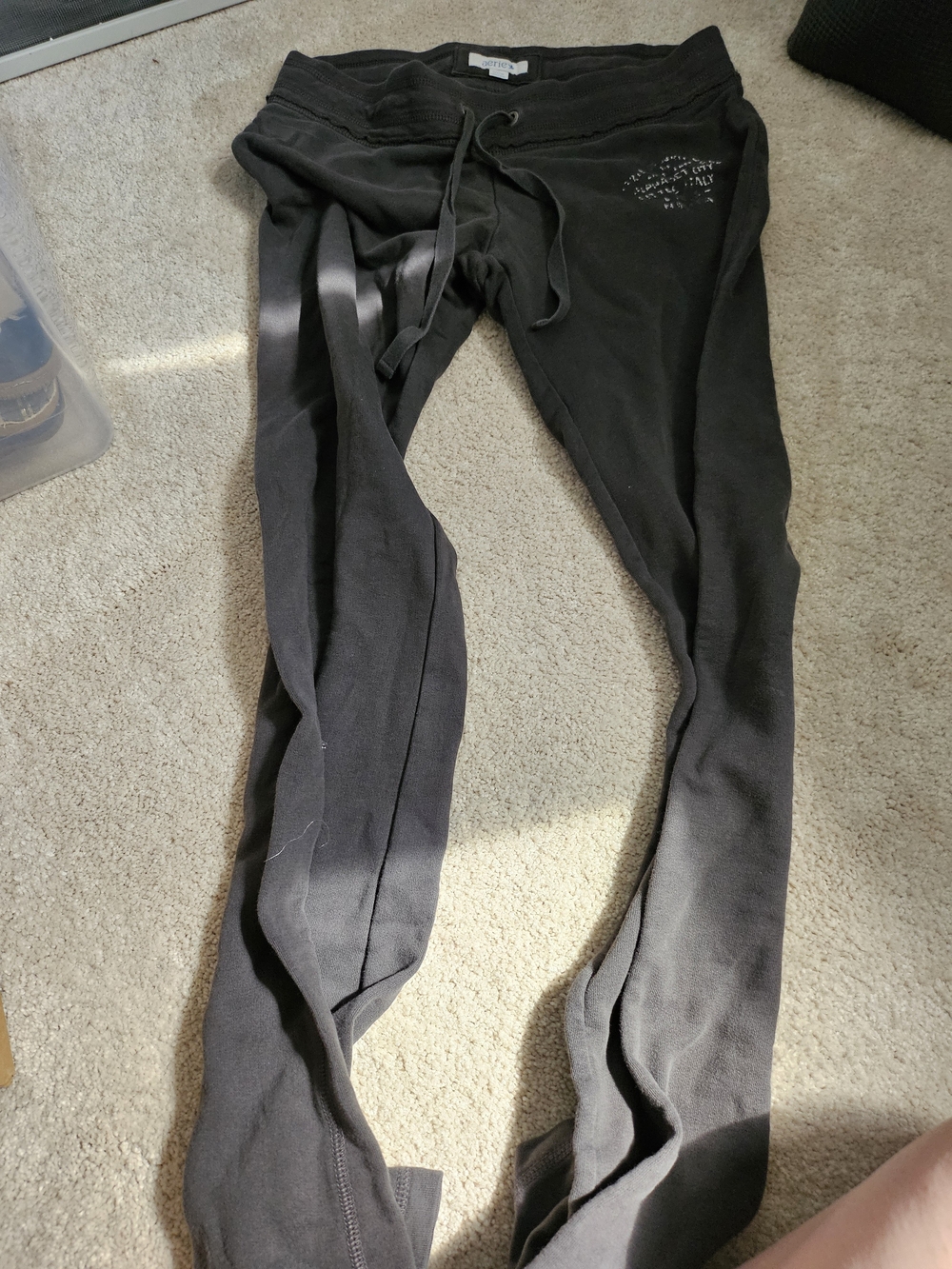 Aerie Black Jogger Pants with Drawstring